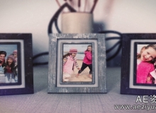 浪漫温馨相册回忆展示AE模板Videohive Photo Frames (Memories)