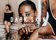 焦糖黑色肤质LR预设+LR移动预设 Minimal DARK SKIN Lightroom Presets