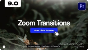 缩放过渡Zoom Transitions 9.0带音频-PR转场模板 Zoom Transitions 9.0