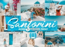 旅拍通透人像风景手机修图LR预设Mobile Lightroom Presets SANTORINI