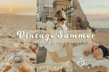 夏季旅拍颗粒胶片人像LR预设&#8250;+APP滤镜 Grainy VINTAGE SUMMER Film Presets