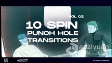 AE模板-蒙版自旋转过渡效果AE模板下载 Punch Hole Spin Transitions Vol. 02