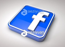 C4D制作Facebook图标logo建模材质渲染视频教程 附工程文件 Create a Logo