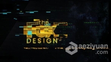 赛博朋克故障简介LOGO抽象像差毛刺数字失真动画 AE模板 AE工程文件 CyberPunk Logo Glitch Intro