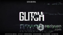 故障动画毛刺画面效果科技感视频片头制作 AE模板 AE工程文件 Glitch Logo Reveal