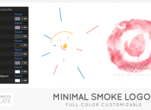 迷你烟雾LOGO标志动画片头AE模板 Videohive Minimal Smoke Logo