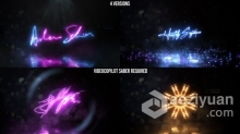 制作能量光线霓虹灯粒子动画LOGO片头视频 AE模板 AE工程文件 Neon Signature Reveal Pack