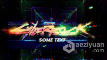 分割电视噪点数字失真故障标志视频片头 AE模板 AE工程文件 Glitch Logo