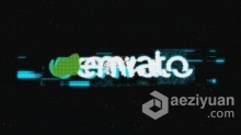 4K分辨率数字失真故障LOGO动画视频片头 AE模板 AE工程文件 Digital Distortion Glitch Logo