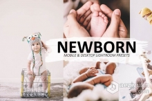 新生儿婴儿儿童摄影后期Lightroom预设/手机APP滤镜 5 Newborn Lightroom Presets