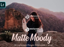 明亮通透旅拍哑光情绪人像Lightroom预设 Matte Moody Presets Lightroom