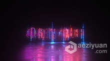 网络科技电影数字故障朋克风霓虹灯LOGO动画 AE模板 AE工程文件 Cyber Glitch - Neon Logo Reveal