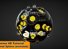 C4D球体变形动画制作视频教程 Animated Deformed Sphere Cinema 4D Tutorial