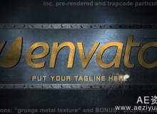 火花金属logo演绎片头AE模板Videohive Metal Logo Intro