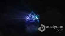 AE模板 耶稣光LOGO发光扫光烟雾特效动画视频 AE工程 AE文件