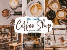 咖啡厅INS美食博客咖啡色调LR预设/APP预设 Coffee Shop Lightroom Presets