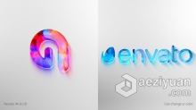 制作彩色水晶玻璃效果LOGO动画演绎视频片头 AE模板 AE工程文件 Clean Colorful Logo Reveal