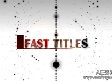 劲酷黑色粒子空间中的快速展示AE模板Videohive Fast Titles