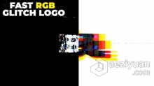 快速Rgb分割马赛克故障Glitch Logo技术标志片头 AE模板 AE工程文件 Fast Rgb Glitch Logo