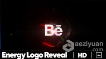 AE模板-炫丽能量火花爆炸元素毛刺故障标志动画 Energy Logo Reveal