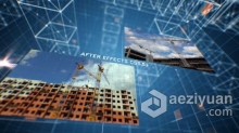 3D网格场景介绍公司宣传片头 AE模板 AE工程文件 Short Construction Intro