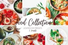 美食食品溯源后期调色Lightroom预设/手机APP调色滤镜 5 Presets Lightroom Food Bundle