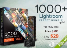 CreativeMarket出品1000+ Lightroom Preset Bundle Vol.2 精美Lr预设1000套合集