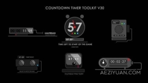 6款设计倒计时器工具图形动画-AE模板下载 Countdown Timer Toolkit V30