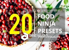 20生活美食摄影后期Lightroom预设 Food Ninja Premium Presets