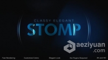 光效节奏感文字动画视频片头 AE模板 AE工程文件 Classy Elegant Stomp Intro