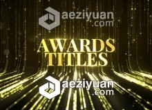 粒子瀑布流颁奖文字标题片头AE模板 Videohive Awards Titles