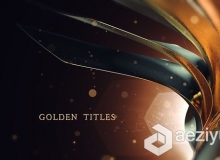 时尚绚丽金色文字字幕标题动画AE模板 Videohive Golden Titles