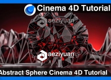 C4D多边形圆球建模材质渲染视频教程 Abstract Sphere Cinema 4D Tutorial