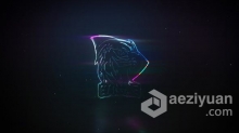 霓虹灯玻璃毛刺RGB分割故障动画LOGO片头制作 AE模板 AE工程文件 Neon Glass | Glitch Logo Reveal