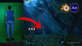 Blender绿幕抠像逼真3D环境场景制作视频教程 Mastering Realistic 3D Environment in Blender & Green Screen