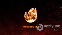 燃烧火焰火花特效动画LOGO标志视频片头 AE模板 AE工程文件 Fire Logo