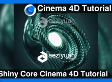 C4D科幻金属能量核建模材质渲染视频教程 Shiny Core Cinema 4D Tutorial