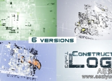 梦幻星光重叠Logo演绎动画AE模板Videohive Construction Logo