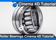 C4D滚轮轴承建模材质渲染视频教程 Roller Bearings Cinema 4D Tutorial