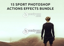 15款体育运动PS动作 15 Sport Photoshop Actions Effects Bundle