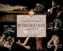 巧克力色调情绪Ins人像调色LR预设 Bitter Chocolate Lightroom Presets