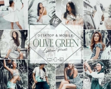 INS人像橄榄绿中性灰调色Lightroom预设 Olive Green Lightroom Presets