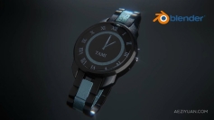 Blender手表实例建模设计制作视频教程 3D Model a Simple Watch in Blender 3.3