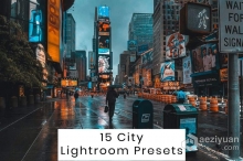 城市街拍夜景风光后期调色Lightroom预设15 City Lightroom Presets