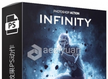 星际爆炸能量效果PS动作 Infinity Photoshop Action